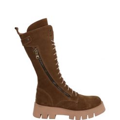 ZAMSZOWE WORKERY H82 CROSTA LEGNO. Botki Venezia, bez wzorów, ze skóry, bez obcasa, bez zapięcia. Za 329.00 zł.