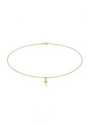 Elli Damski Choker z zawieszką krzyżykiem z kryształem w srebrze próby 925 Sterling Silver Naszyjniki 1 ct. Szare naszyjniki Elli, z materiału, srebrne. Za 211.64 zł.