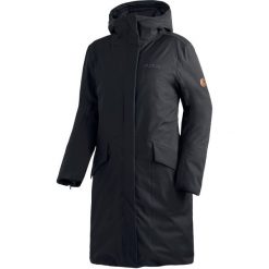 Płaszcz damski Maier Sports Alberte 2.0. Czarne płaszcze Maier Sports, na zimę, bez wzorów, z materiału, bez kaptura. Za 1,375.85 zł.