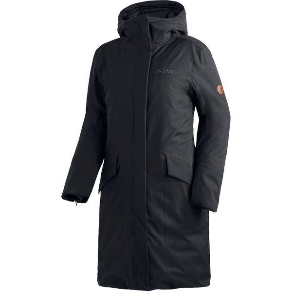 Płaszcz damski Maier Sports Alberte 2.0. Czarne płaszcze Maier Sports, na zimę, bez wzorów, z materiału, bez kaptura. Za 1,295.50 zł.