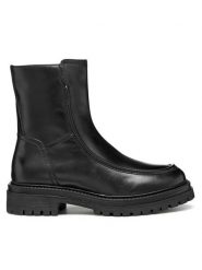 Geox Kozaki D Iridea D56HRG 00043 C9999 Czarny. Czarne kozaki Geox, bez wzorów, ze skóry, bez obcasa, na płaskiej podeszwie, bez zapięcia. Za 639.99 zł.