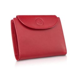 Portfel skórzany BETLEWSKI czerwony BPD-NVTC-357 RED. Czerwone portfele Betlewski, bez wzorów, ze skóry. Za 159.99 zł.