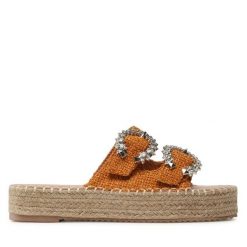 Espadryle DeeZee. Brązowe espadryle DeeZee, bez wzorów, bez obcasa. Za 119.99 zł.