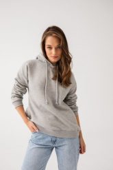 BLUZA GINA SZARA L - Flawless. Szare bluzy z kapturem Flawless, l, bez wzorów, z bawełny, z kapturem. Za 188.50 zł.