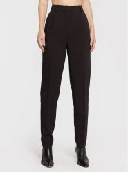 Bruuns Bazaar Spodnie materiałowe Cindysus BBW2595 Czarny Slim Fit. Czarne spodnie materiałowe Bruuns Bazaar, bez wzorów, z materiału. Za 259.99 zł.