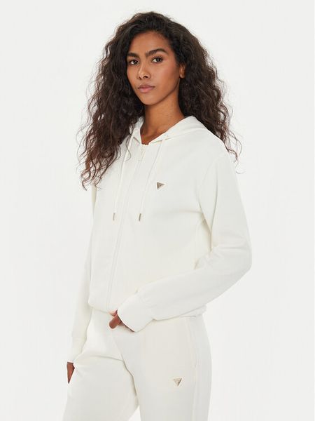 Guess Bluza V4YQ06 KCAY2 Écru Regular Fit. Bluzy Guess, xxs, z aplikacjami, z syntetyku, bez kaptura. Za 269.99 zł.