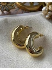 Luseera Pozłacane kolczyki-półkreole rozmiar: onesize. Żółte kolczyki Luseera, pozłacane. Za 39.99 zł.