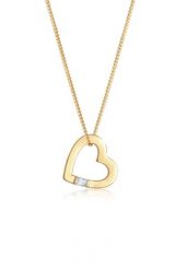 Elli Damski wisiorek serce miłość z kryształami cyrkonii w srebrze próby 925 Sterling Silver Naszyjniki 1 ct. Szare naszyjniki Elli, z materiału, z cyrkonią, srebrne. Za 293.99 zł.