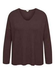ONLY Carmakoma Sweter w kolorze brązowym rozmiar: XS-40/42. Brązowe swetry Only Carmakoma, xs, bez wzorów, bez ramiączek. Za 115.95 zł.