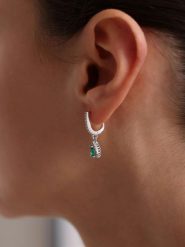 Heliophilia Srebrne kolczyki-kreole rozmiar: onesize. Szare kolczyki Heliophilia, z cyrkonią, srebrne. Za 86.99 zł.