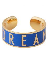 Design Letters Pozłacany pierścionek "Dream" rozmiar: onesize. Niebieskie pierścionki Design Letters, pozłacane. Za 114.95 zł.