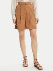 Max Mara Beachwear Bermudy Sultano 2516141019 Brązowy Relaxed Fit. Brązowe szorty Max Mara Beachwear, bez wzorów, z bawełny. Za 759.99 zł.
