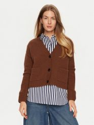 Weekend Max Mara Kardigan Arad 2425346042 Brązowy Relaxed Fit. Brązowe swetry Weekend Max Mara, xl, bez wzorów, z wełny, bez ramiączek. Za 959.99 zł.