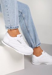 Białe Buty Sportowe Phaedron. Białe buty sportowe lifestyle Renee, z aplikacjami, ze skóry, bez zapięcia. W wyprzedaży za 67.99 zł.