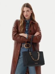 LOVE MOSCHINO Torebka JC4154PP1OL1712A Czarny. Czarne torebki klasyczne Love Moschino, bez wzorów, ze skóry, bez dodatków. Za 952.99 zł.