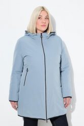 Damskie HYPRAR odwracalna kurtka pikowana odblaskowa. Niebieskie kurtki Ulla Popken, plus size, bez wzorów, z elastanu, z kapturem. Za 679.99 zł.