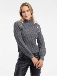 Orsay Sweter w kolorze antracytowym rozmiar: M. Czarne swetry Orsay, m, bez wzorów, bez ramiączek. Za 92.64 zł.