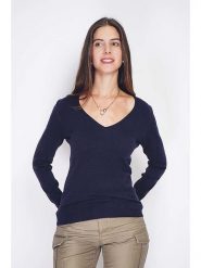 William de Faye Sweter w kolorze granatowym rozmiar: 40. Niebieskie swetry William de Faye, bez wzorów, z kaszmiru, klasyczne, bez ramiączek. Za 130.99 zł.