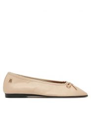 Tommy Hilfiger Baleriny Soft Leather Ballerina Bow FW0FW08355 Różowy. Czerwone baleriny Tommy Hilfiger, bez wzorów, ze skóry, bez obcasa, bez zapięcia. Za 259.99 zł.