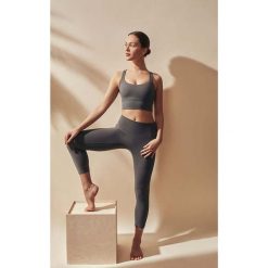 Legginsy do jogi Moonholi Yoggings 7/8. Szare bielizna termoaktywna damska MOONHOLI, bez wzorów. Za 229.99 zł.