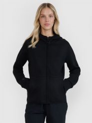 4F Bluza dresowa rozpinana z kapturem damska - czarna XL. Czarne bluzy z kapturem 4f, uniwersalny, bez wzorów, z dresówki, z kapturem. W wyprzedaży za 169.99 zł.