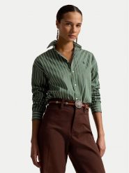 Polo Ralph Lauren Koszula 211910743513 Zielony Regular Fit. Zielone koszule Polo Ralph Lauren, xs, bez wzorów, z bawełny, bez kołnierzyka, bez ramiączek. Za 859.99 zł.