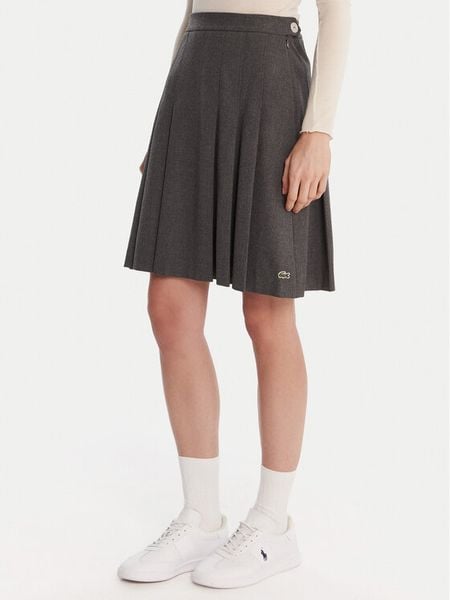Lacoste Spódnica plisowana JF5358 Szary Regular Fit. Szare spódnice Lacoste, bez wzorów, z syntetyku, plisowane. Za 949.99 zł.