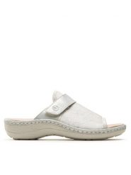 Remonte Klapki D7664-40 Szary. Szare klapki Remonte, bez wzorów, z materiału, bez obcasa, bez zapięcia. Za 409.99 zł.