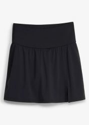 Spódnica sportowa z wszytymi kolarkami, szybko schnąca. Czarne spódnice bonprix, bez wzorów, z materiału, sportowe, sportowe. Za 114.99 zł.