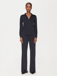 Marella Komplet bluzka i spodnie kom 2515631011 Granatowy Relaxed Fit. Niebieskie bluzki Marella, m, bez wzorów, z dresówki, bez kołnierzyka, bez ramiączek. Za 529.99 zł.