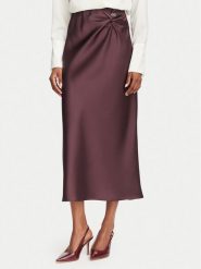 Rinascimento Spódnica midi CFC0130230003 Bordowy Regular Fit. Czerwone spódnice Rinascimento, s, bez wzorów, z syntetyku, midi. Za 309.99 zł.