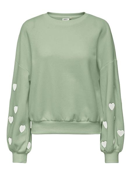 ONLY Bluza w kolorze jasnozielonym rozmiar: M. Zielone bluzy ONLY, m, bez wzorów, bez ramiączek, bez kaptura. Za 149.66 zł.