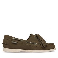 Półbuty Weekend Max Mara. Brązowe półbuty wsuwane Weekend Max Mara, bez wzorów, bez obcasa, na płaskiej podeszwie. Za 1,679.00 zł.