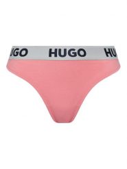 HUGO Stringi 50469651 Różowy. Czerwone stringi Hugo, bez wzorów, z bawełny. Za 89.99 zł.