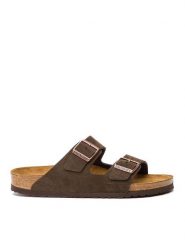 Birkenstock Klapki Arizona Bs 0951313 Brązowy. Brązowe klapki Birkenstock, bez wzorów, ze skóry, bez obcasa, bez zapięcia. Za 599.99 zł.