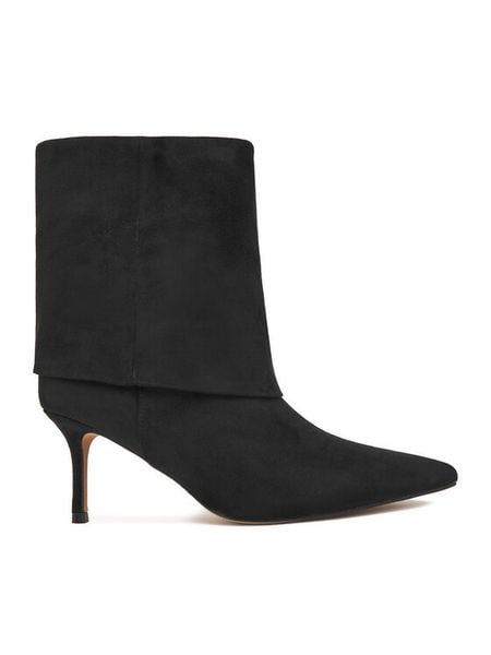 Nine West Botki CEO-JUMANAH-01 Czarny. Czarne botki Nine West, bez wzorów, z materiału, bez obcasa, na szpilce, bez zapięcia. Za 299.99 zł.