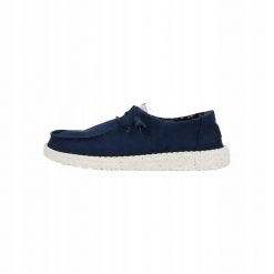 HeyDude Damskie Mokasyny Wendy Stretch Canvas. Niebieskie mokasyny Hey dude, bez wzorów, z materiału. Za 259.00 zł.