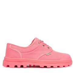 Trampki Palladium. Czerwone trampki Palladium, bez wzorów, bez zapięcia. Za 379.99 zł.