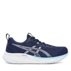 Buty do biegania Asics. Niebieskie buty do biegania ASICS, bez wzorów, bez zapięcia, do biegania. Za 399.99 zł.