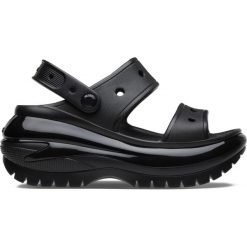 Sandały CROCS CLASSIC MEGA CRUSH SANDAL Czarny. Czarne sandały Crocs, bez wzorów, z gumy, bez obcasa, bez zapięcia. Za 315.99 zł.