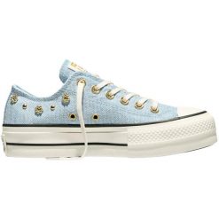Buty sportowe Converse Chuck Taylor All Star Lift. Niebieskie buty sportowe lifestyle Converse, bez wzorów, retro, bez zapięcia. Za 590.00 zł.