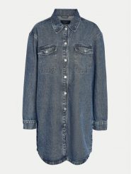 Noisy May Sukienka jeansowa Alva 27031370 Niebieski Oversize. Niebieskie sukienki Noisy May, xs, bez wzorów, z bawełny, bez kołnierzyka, bez ramiączek, oversize. Za 139.99 zł.