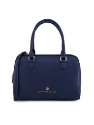 Beverly Hills Polo Club Torebka BHPC-C-006-07 Granatowy. Niebieskie torebki klasyczne Beverly Hills Polo Club, bez wzorów, z tworzywa sztucznego, bez dodatków. Za 219.99 zł.