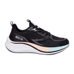 Buty Sportowe Damskie Big Star RR274A160 HI-POLY System Czarne. Czarne buty treningowe bez wzorów, z materiału, bez zapięcia. Za 323.91 zł.