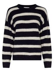 MOSS COPENHAGEN Sweter "Festina" w kolorze czarno-kremowym rozmiar: M/L. Czarne swetry Moss Copenhagen, l, bez wzorów, z poliamidu, bez ramiączek. Za 218.57 zł.