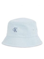 Calvin Klein Kapelusz Embro Monogram Denim Bucket Hat LV04K5021G Błękitny. Niebieskie kapelusze Calvin Klein, bez wzorów, z bawełny. Za 159.99 zł.