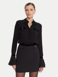 Elisabetta Franchi Koszula CA-131-57E2-V390 Czarny Regular Fit. Czarne koszule Elisabetta Franchi, bez wzorów, z wiskozy, bez kołnierzyka, bez ramiączek. Za 1,689.00 zł.