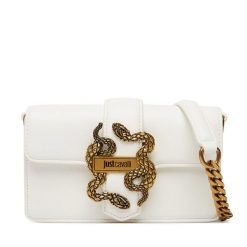 Torebka Just Cavalli. Białe kopertówki Just Cavalli, bez wzorów, wizytowe, bez dodatków. Za 614.99 zł.