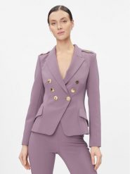 Elisabetta Franchi Marynarka GI-061-36E3-V600 Fioletowy Slim Fit. Fioletowe marynarki i żakiety Elisabetta Franchi, bez wzorów, z syntetyku, bez ramiączek. Za 2,989.00 zł.