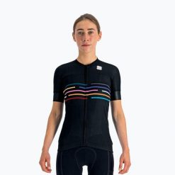 Koszulka rowerowa damska Sportful Vélodrome. Czarne t-shirty sportowe SPORTFUL, s, bez wzorów, z elastanu, bez ramiączek, rowerowe. Za 253.05 zł.